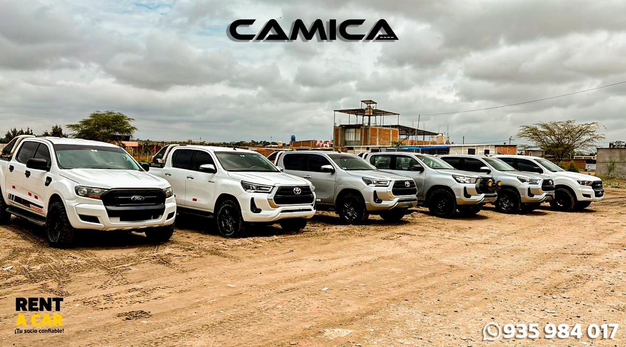 Flota de camionetas 4x4 CAMICA lista para empresas