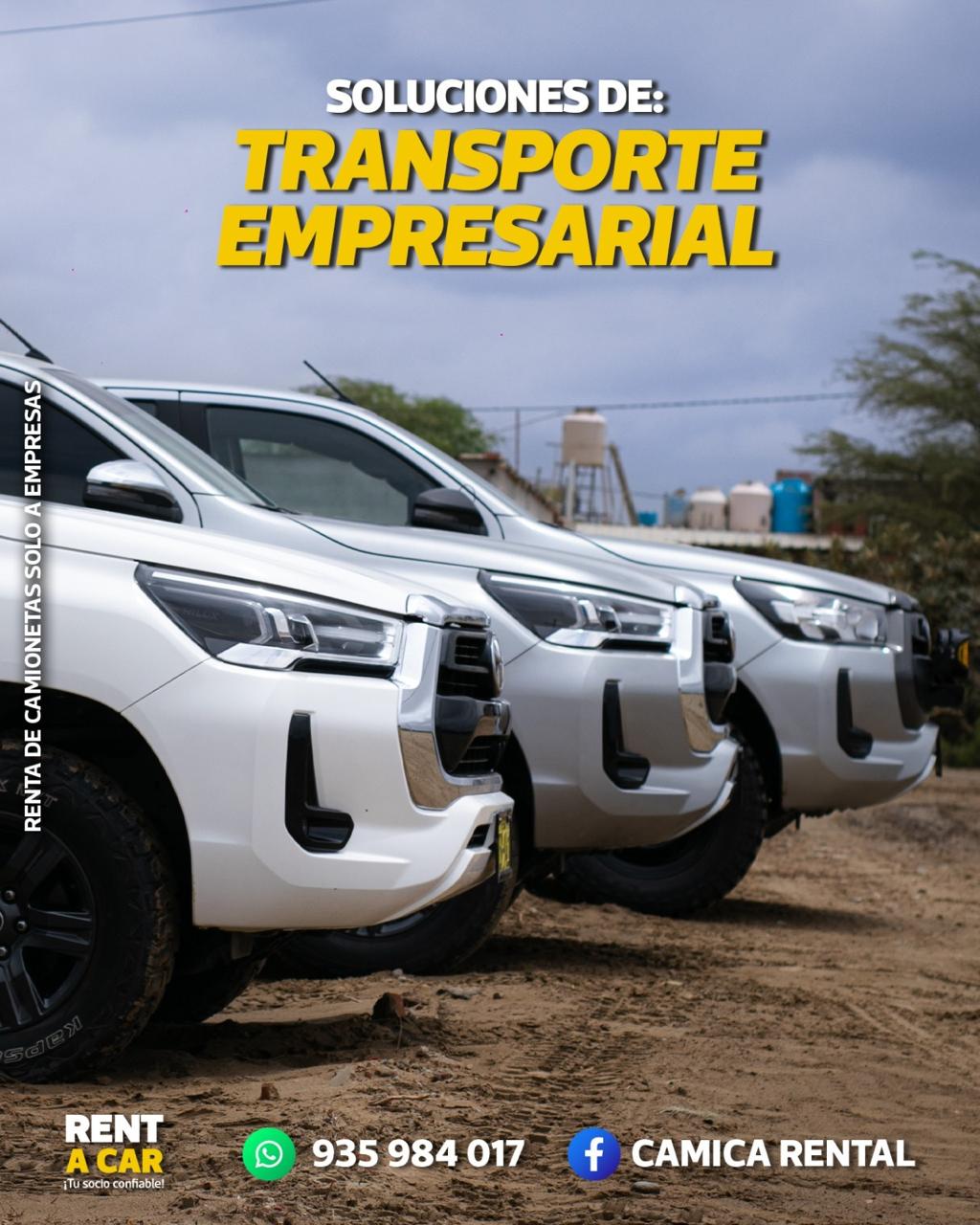Camionetas Toyota Hilux para transporte empresarial